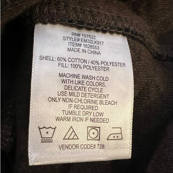 NEW Eddie Bauer Men's Quilted Quarter Snap in Brown Size XXL - Picture 6 of 6